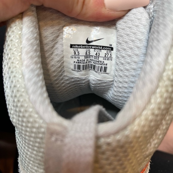 Nike SkyStepper Strap Pure Platinum Atomic Red Basketball Shoes Sneakers 9.5 - Picture 2 of 11